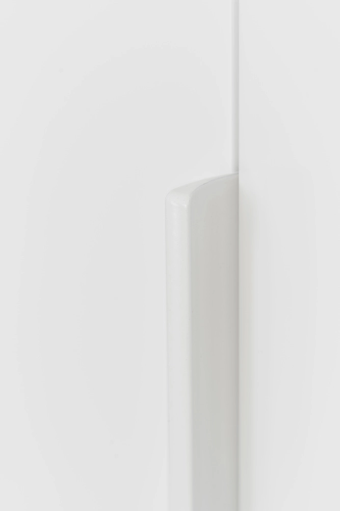 Furnipart - Edge Straight - greb i Aluminium NCS 0500 - Mat hvid CC3x160mm